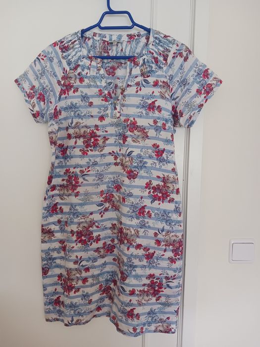 Vestido meia manga estampado Cortefiel