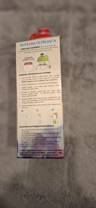 Nowa butelka filtrująca Dafi 0,5L – czerwona, z filtrem do wody kranow