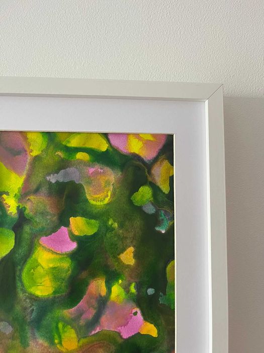 Pintura abstrata em acrílico
