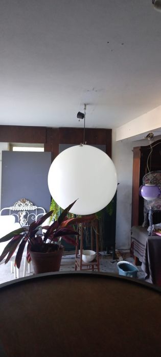 Candeeiro grande acrilico branco