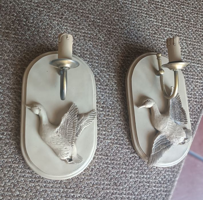Apliques de parede com patos e assinados