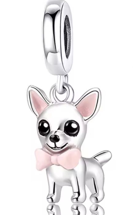 Charms srebrny zawieszka piesek chihuahua do bransoletki