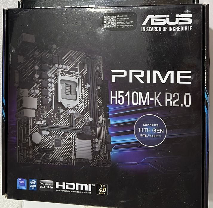 Motherboard Asus Prime H510M-K Rev 2.064553137254275120