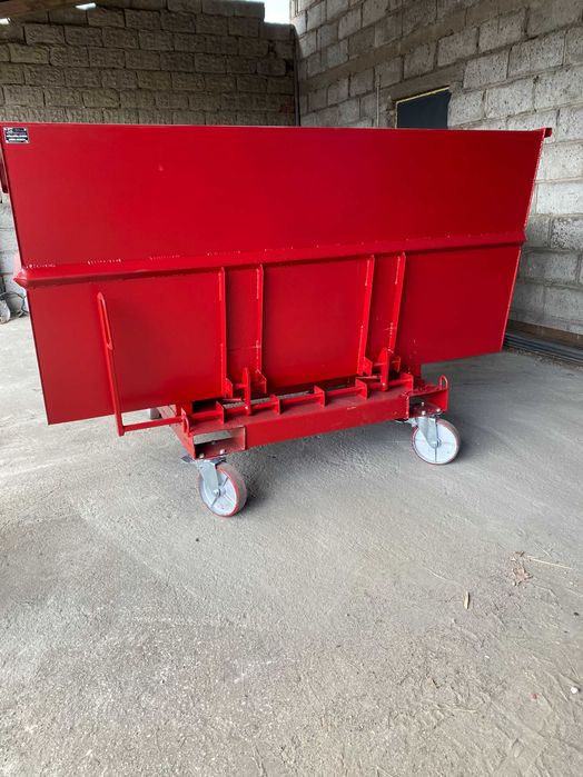 Kontener samowyładowczy 2 m3, mulda, koleba, pojemnik na odpady.