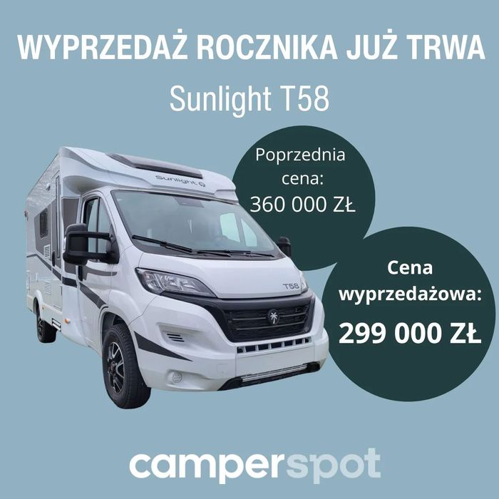 Sunlight T58, Dostępny od ręki  Sunlight T58, 2os., DMC- 3.5T