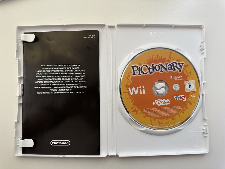 3 Jogos originais para Nintendo Wii – Just Dance 2014, Pictionary e Guitar Hero: Aerosmith