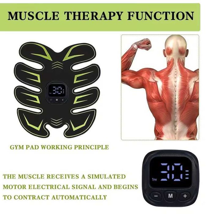 Eletroestimulador EMS+TENS. Unissexo. Definição muscular. Novo.