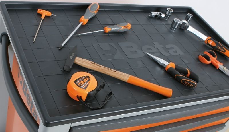 beta mobile roller cab with six drawers orange 51200005