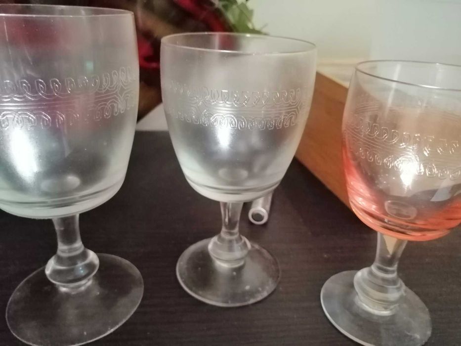 Copos cristal antigos.
