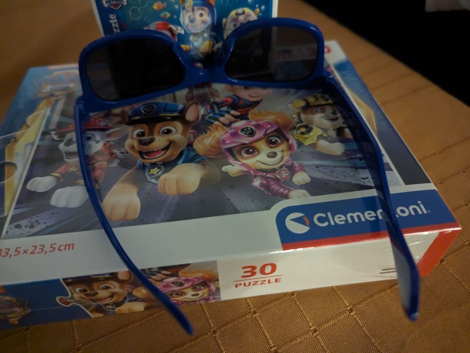 Psi Patrol nowe puzzle folia plus mini puzzle plus okulary chlopiec