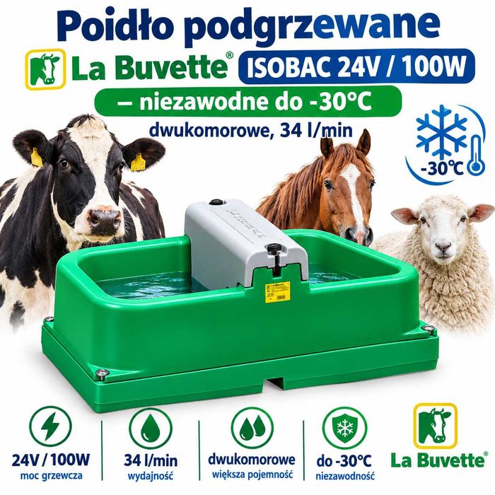 Poidło podgrzewane ISOBAC, 24V /100W, La Buvette