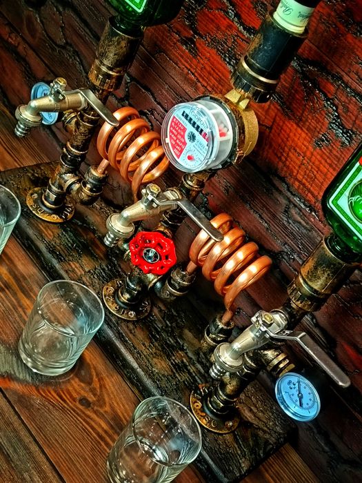 Nalewak, stojak do alkoholu "Symbioza-2" z licznikiem