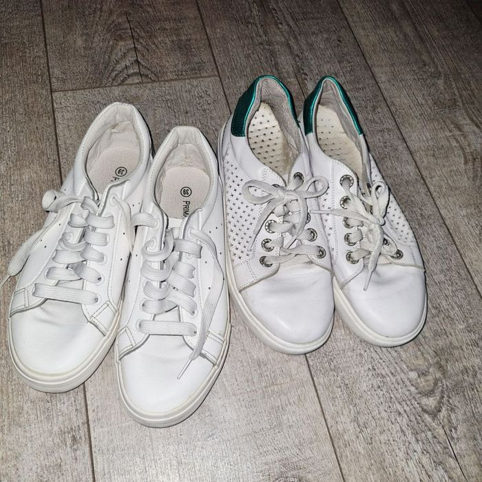 Кеди шкіра 39 кожаные белые кеды