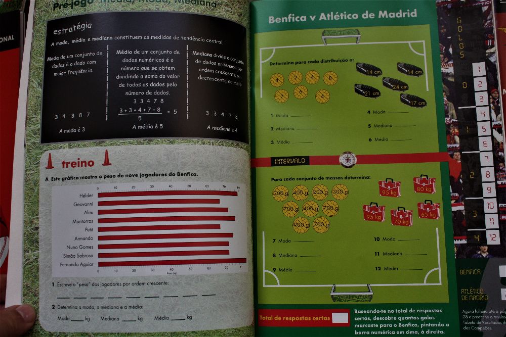 Treina Matemática com o BENFICA, como novos