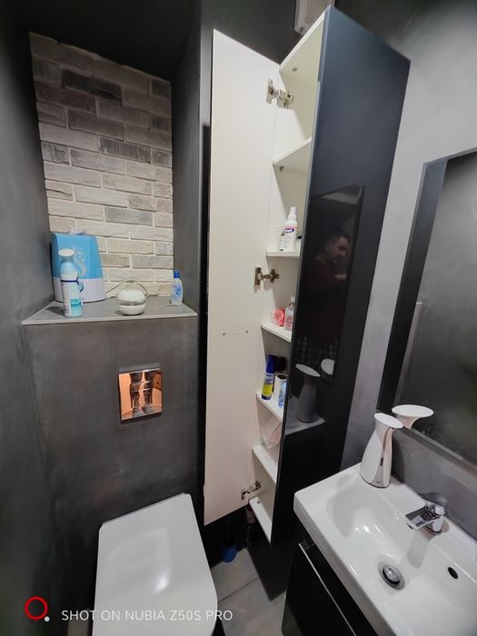 Szafka słupek łazienkowa toaleta szara