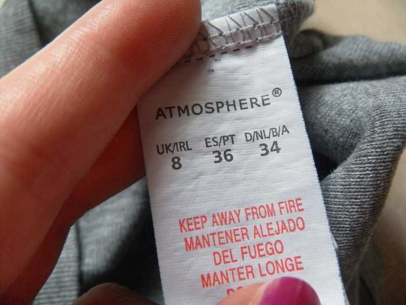 Szary crop top bokserka Atmosphere 36,S