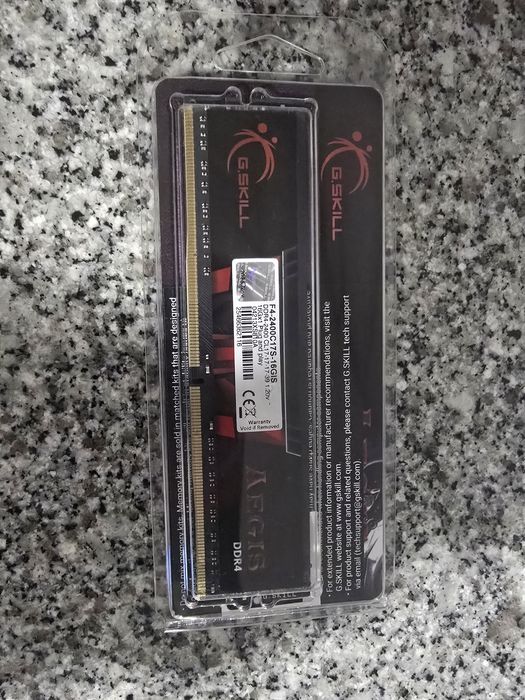 G.Skill Aegis Memória RAM 16GB DDR4 2400MHz CL17 com Dissipador Preta