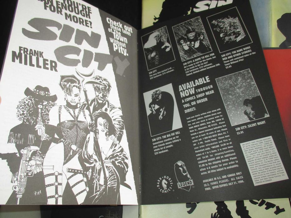 Livros Sin City That Yelllow Bastard Frank Miller Saga Completa