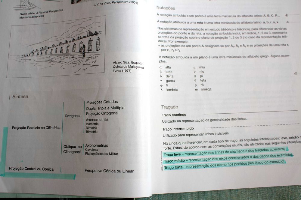 Manual e Livro de Exercícios de Geometria Descritiva 10º ano