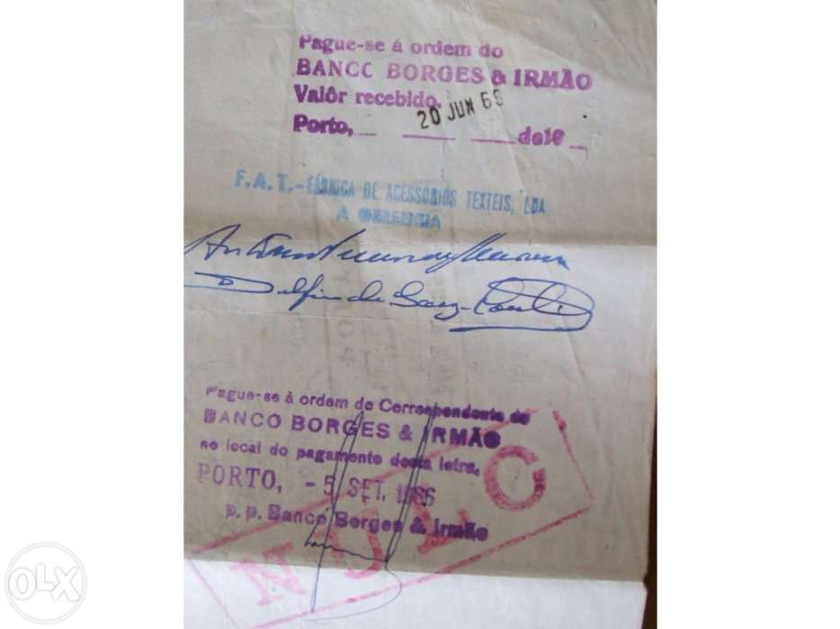 Letras e Cheques Antigos