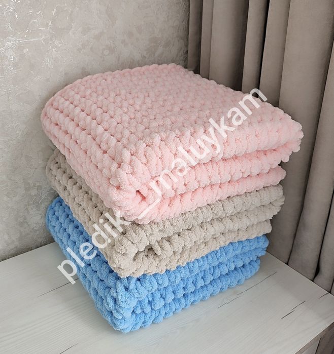 Плед дитячий, дитяча ковдра, в'язаний плед Alize puffy, Алізе
