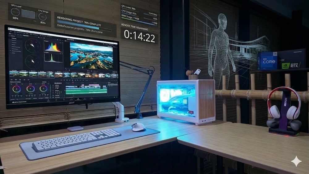 Komputer stacjonarny RTX 5080 64GB DDR5 PCIE 5.0 SSD 2TB