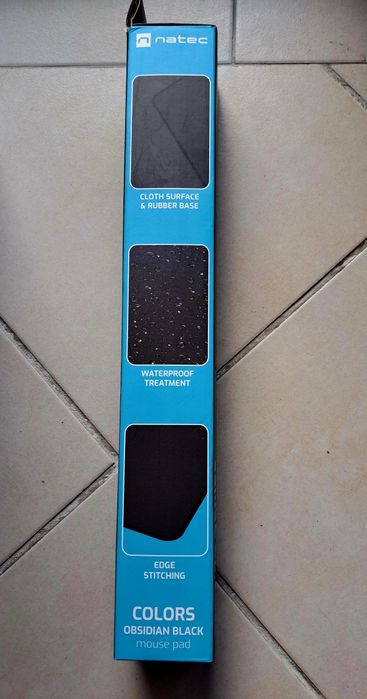 Natec Colors Obsidian Black – podkładka gamingowa XL 80 × 40 cm