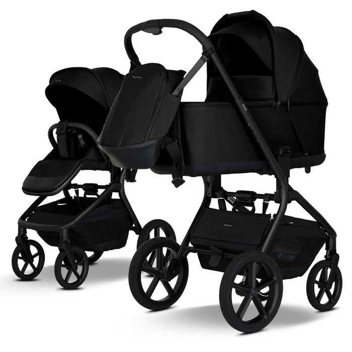 Wózek dziecięcy MAVI MY JUNIOR Pure Black (Składana Gondola) NOWOŚĆ
