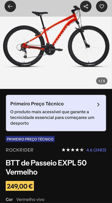 Bicicleta Rockrider EXPL50 (quadro L)