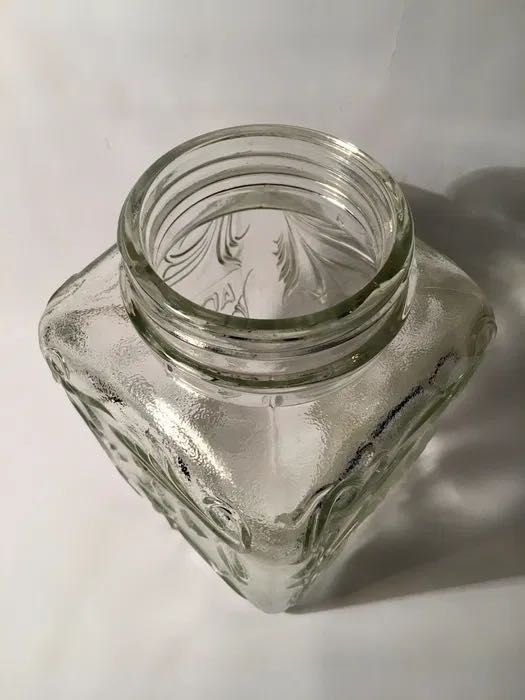 FRASCO / AÇÚCAR - meados do século XX - 23,5 x 15 x 15 cm/s