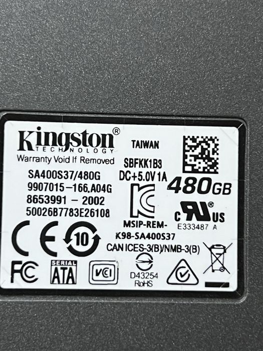 Ssd kingston 480gb (3шт)