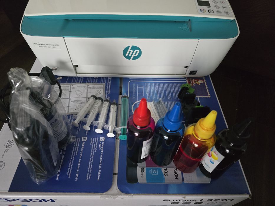 Drukarka atramentowa hp 3789 z tuszami do uzupelniania
