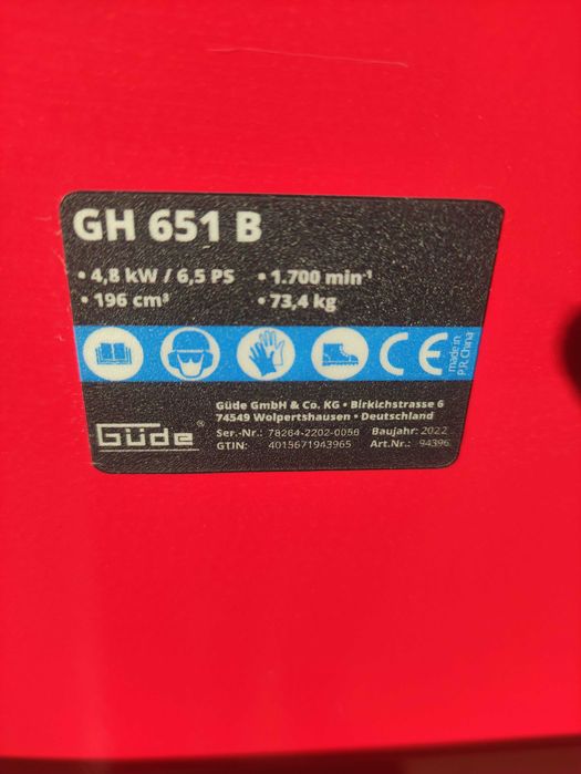 Rozdrabniacz do gałęzi gude gh651b