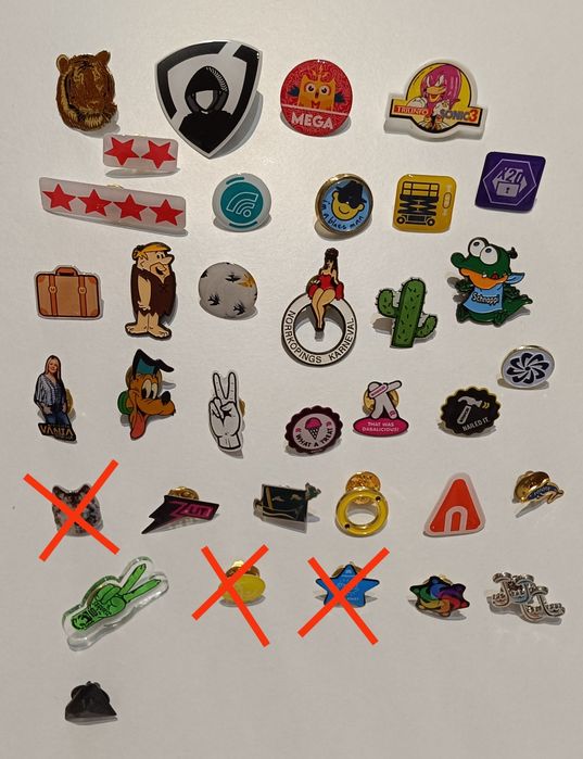 Vários pins de várias temáticas, preço unitário