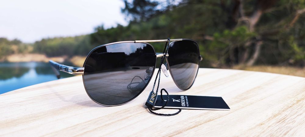 Okulary przeciwsłoneczne NOWE Pilotki Black UV400.