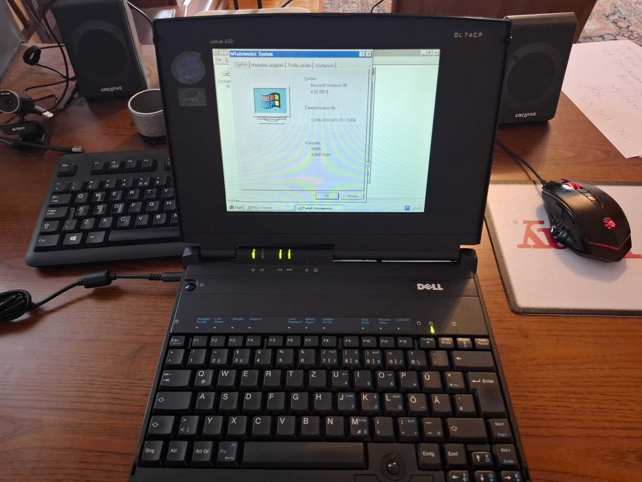 Dell Latitude 433C 486SX-25MHz RETRO Perełka kolekcjonerski stan BDB