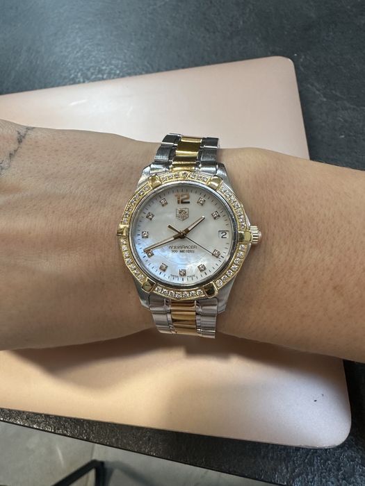 Tag Heuer Aquaracer masa perlowa, diamenty