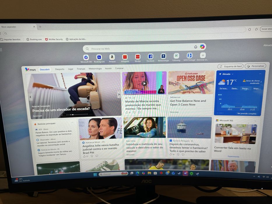 Monitor gaming aoc curvo 280hz