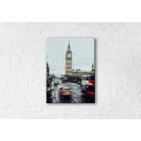 Картина на холсте Rain In London 50x65см