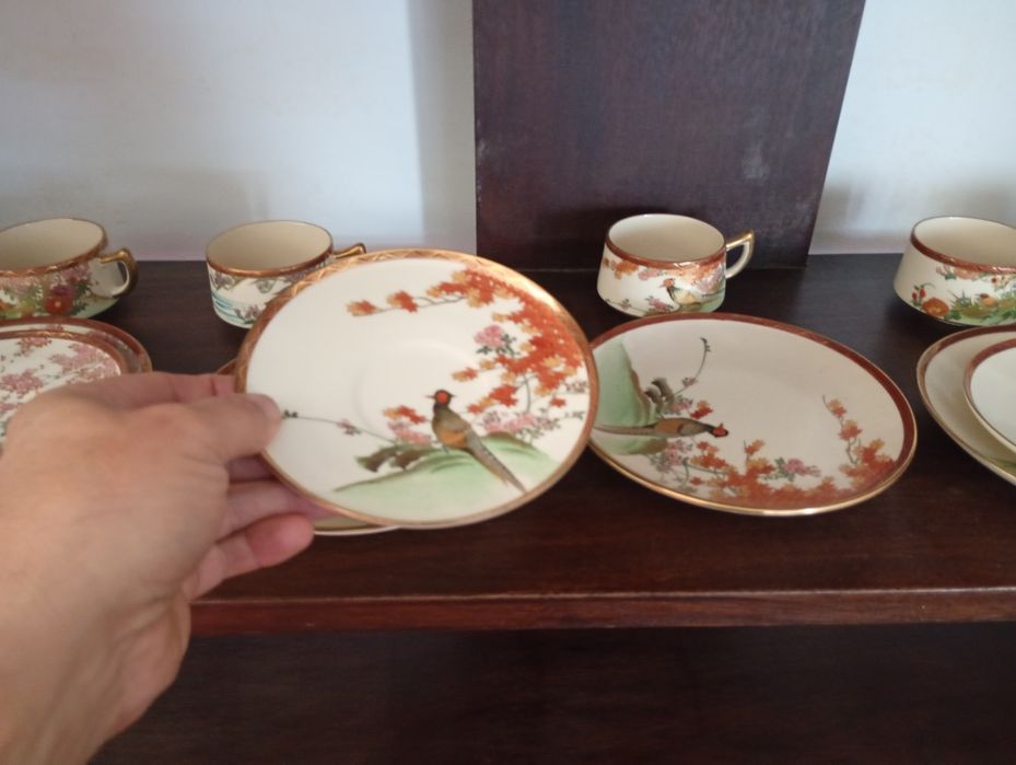 Conjunto de chá pintado à mão