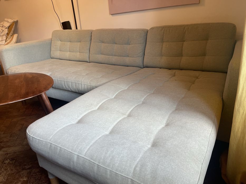 Sofá IKEA Landskrona Verde com Chaise Longue