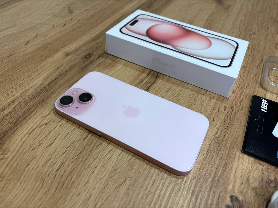 Okazja! Iphone 15 - Różowy ! Super Stan! Gwarancja! Kondycja Bat 100%!