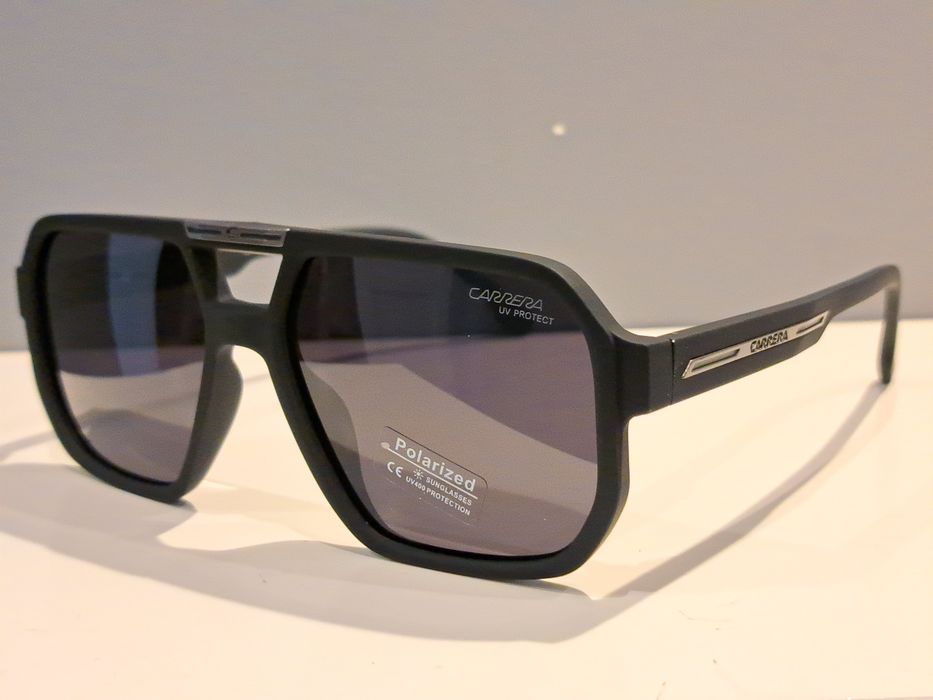CARRERA polaryzacyjne męskie nowe czarne sportowe okulary przeciwsłoneczne filtr uv 400