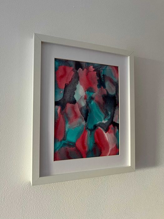 Pintura abstrata em acrílico