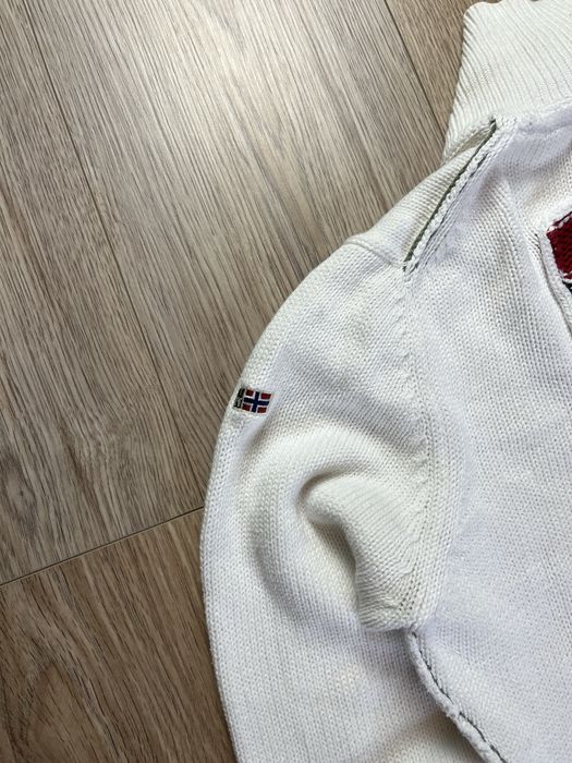 Napapjiri Big logo Damski M Sweter rozpinany z dzianiny Knitted Zip