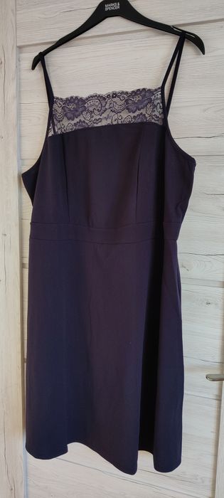 Sukienka z koronką Bonprix 50 plus size slip dress