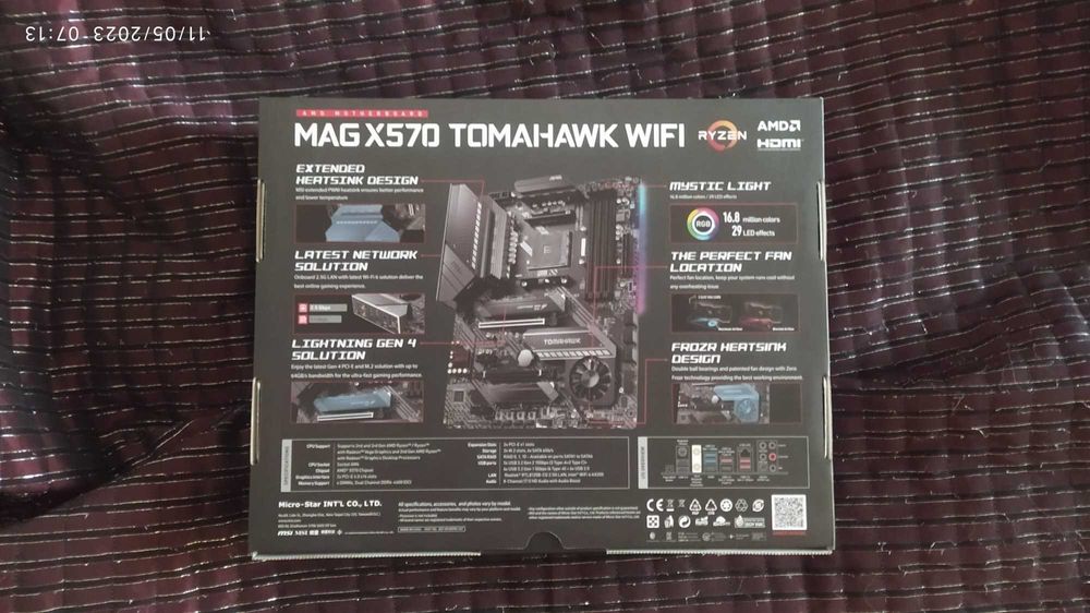 Motherboard MSI MAG X570 TOMAHAWK WIFI AMD Ryzen RGB - Selada