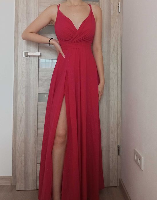 Długa sukienka fuksja