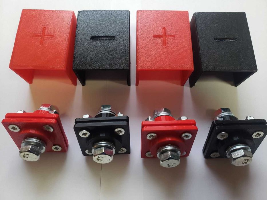 Клема прохідна 200А М8 2шт з кришкою для акумуляторів lifepo4