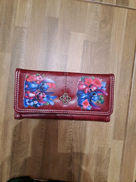 Portfel damaki czerwony